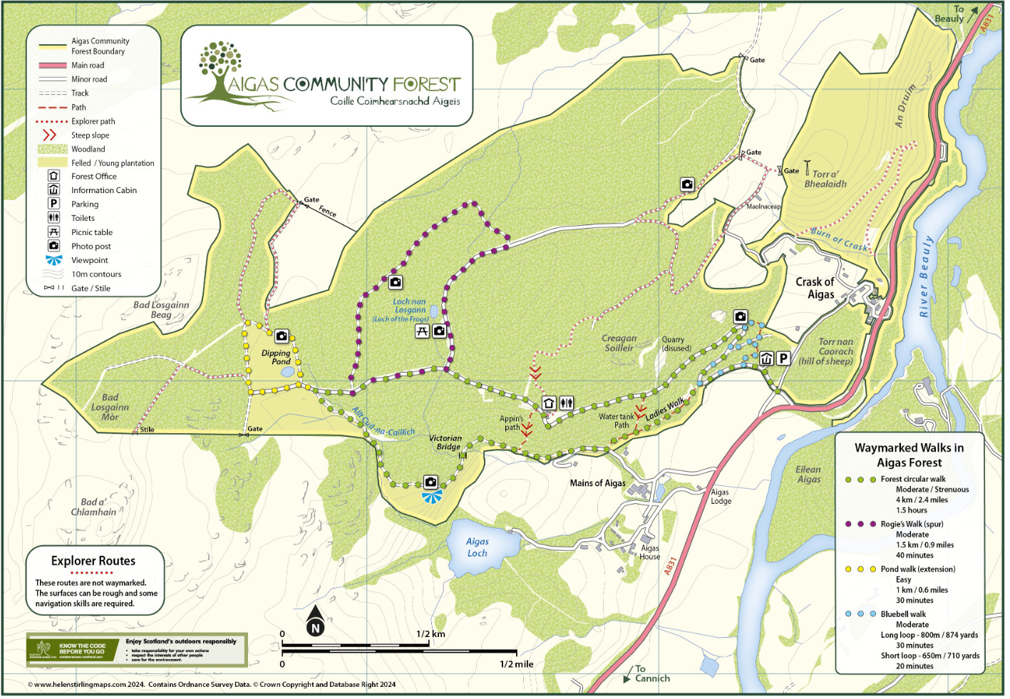 Aigas Community Forest - Paths and Access